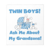 Twin Boy kleinzonen geschenken Notitieblok (Voorkant)