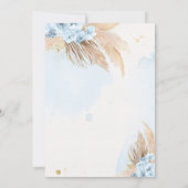 Twin Boy Pampas Grass Bohemian Desert Baby shower Kaart (Achterkant)