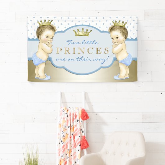 Twin Boy Prince Baby shower Spandoek (Insitu)