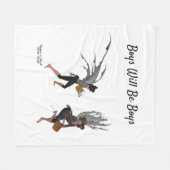 Twin Boy Rain Faeries Fleece Deken (Voorkant (Horizontaal))