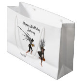 Twin Boy Rain Faeries Gift Bag Groot Cadeauzakje (Voorkant Gekanteld)