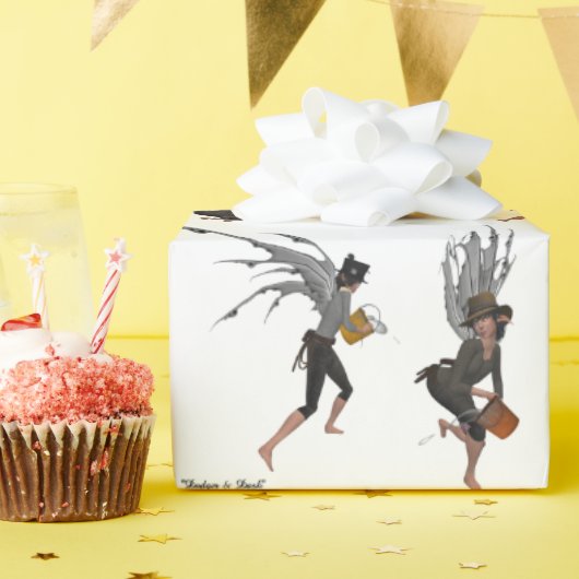 Twin Boy Rain Faeries inpakpapier (Verjaardagsfeest)