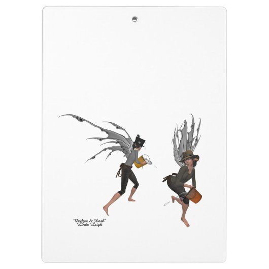 Twin Boy Rain Faeries Klembord (Achterkant)