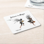 Twin Boy Rain Faeries Papier Onderzetter (Schuin)