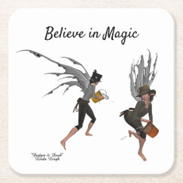 Twin Boy Rain Faeries Papier Onderzetter