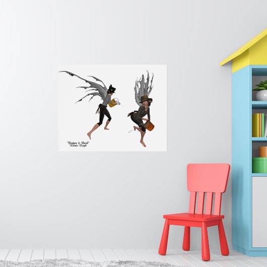 Twin Boy Rain Faeries Poster (Kinderkamer 1)