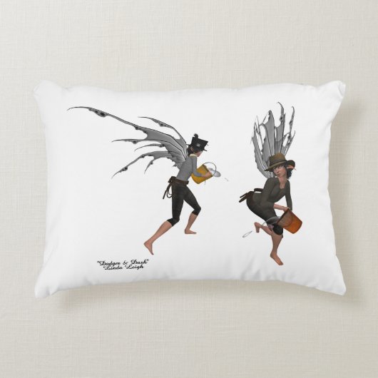 Twin Boy Rain Faeries Sierkussen Accent Kussen (Voorkant)