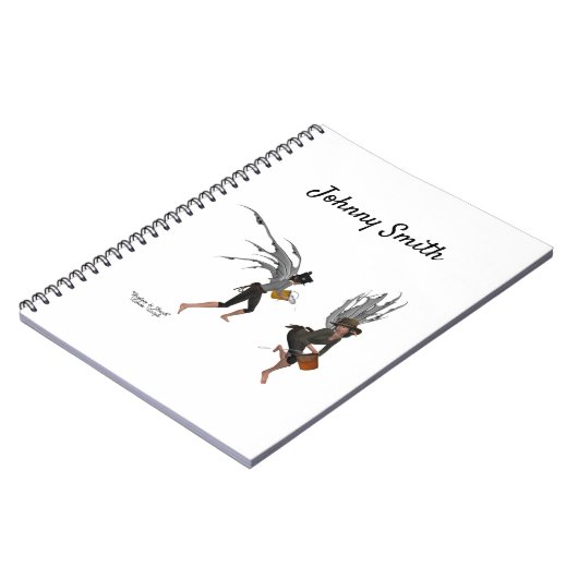 Twin Boy Rain Faeries Spiraal Notitieboek (Linkerzijde)