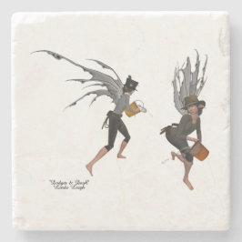 Twin Boy Rain Faeries Stone Onderzetter