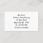 Twin Boy Rain Faeries Visitekaartje (Achterkant)