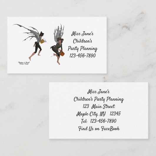 Twin Boy Rain Faeries Visitekaartje (Voorkant / Achterkant)