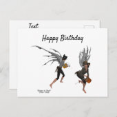 Twin Boy Rain Feeën Verjaardag Briefkaart (Voorkant / Achterkant)