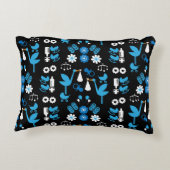 Twin Boy Stalk Delivery Blue Accent Kussen (Achterkant)
