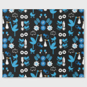 Twin Boy Stalk Delivery Blue Cadeaupapier (Vlak)