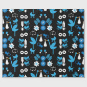 Twin Boy Stalk Delivery Blue Cadeaupapier (Vlak)