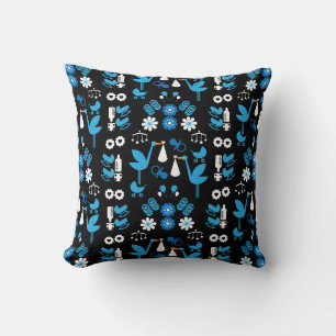 Twin Boy Stalk Delivery Blue Kussen
