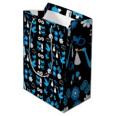 Twin Boy Stalk Delivery Blue Medium Cadeauzakje (Achterkant Gekanteld)