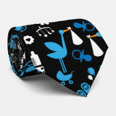 Twin Boy Stalk Delivery Blue Stropdas (Opgerold)