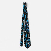 Twin Boy Stalk Delivery Blue Stropdas (Achterkant)
