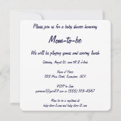  Twin Boy Swan Bubble Bath Baby shower Kaart (Achterkant)