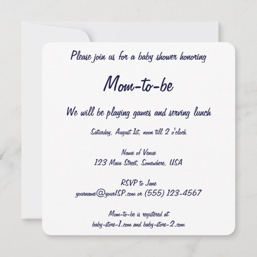 Twin Boy Swan Bubble Bath Baby shower Kaart (Achterkant)