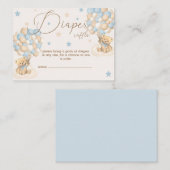 Twin Boys Baby Shower Diaper Raffle Informatiekaartje (Voorkant / Achterkant)