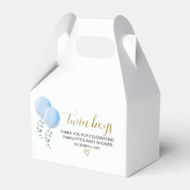 Twin Boys Baby shower Favor Box Bedankdoosjes