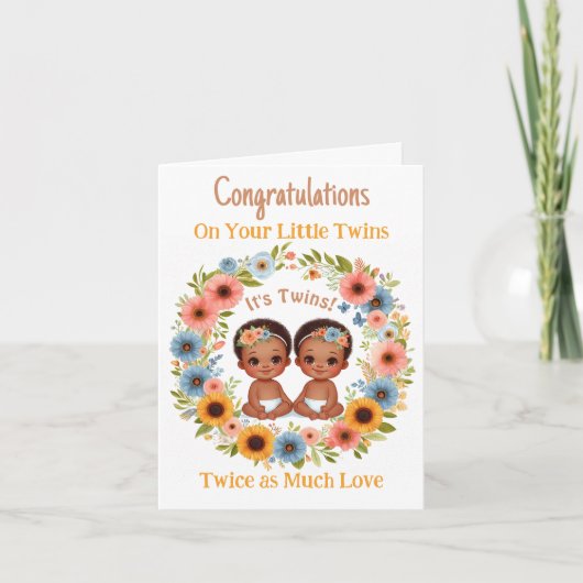 Twin Boys Baby shower Gefeliciteerd Nieuwe Ouder (Voorkant)