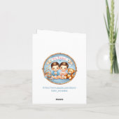 Twin Boys Baby shower Gefeliciteerd Nieuwe Ouder (Achterkant)