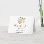 Twin Boys Baby shower Gevouwen Dank u kaart (Voorkant)