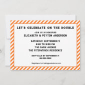 Twin Boys Baby shower Invitation Kaart (Achterkant)