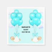 Twin Boys Baby shower Napkins Servet (Voorkant)