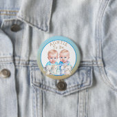 Twin Boy's Baby shower tante om te zijn Ronde Button 7,6 Cm (In situ)