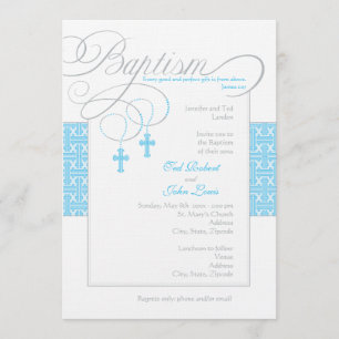 Twin Boys Baptism Invitation Kaart