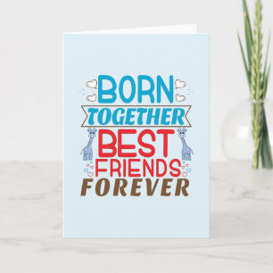 Twin Boys Best Friends Quote Kaart