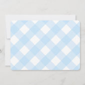 Twin Boys Blue Checker Ginger Jar Baby shower Kaart (Achterkant)