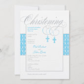 Twin Boys Christening Uitnodiging (Voorkant)