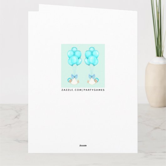 Twin Boys-congraties Kaart (Achterkant)