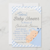 Twin Boys Country Charm Baby shower Kaart (Voorkant)