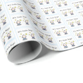 Twin Boys Gift Wrap, Baby shower, Boy Twins Cadeaupapier (Rol Hoek)