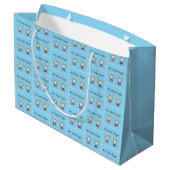 Twin Boys Gift Wrap, Gepersonaliseerd voor tweelin Groot Cadeauzakje (Achterkant Gekanteld)