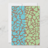 Twin Boys Giraffe Baby shower uitnodiging (Achterkant)