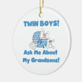 Twin Boys Grandsons Gifts Keramisch Ornament (Links)