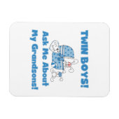 Twin Boys kleinzonen geschenken Magneet (Horizontaal)