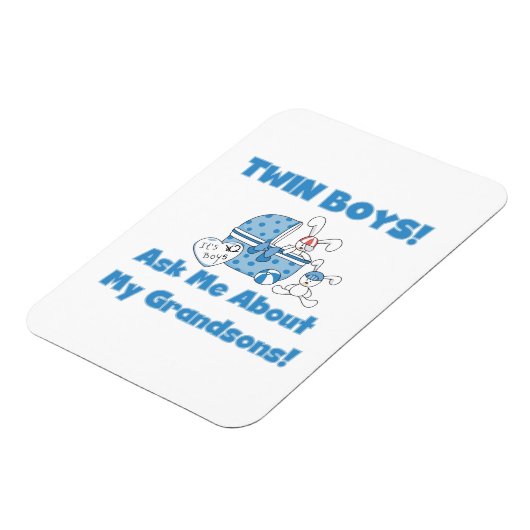Twin Boys kleinzonen geschenken Magneet (Linkerzijde)
