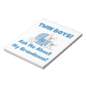 Twin Boys kleinzonen geschenken Notitieblok (Linkerzijde)