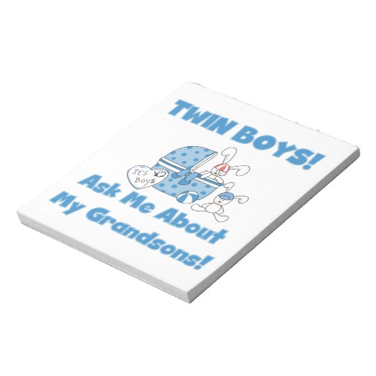 Twin Boys kleinzonen geschenken Notitieblok (Linkerzijde)