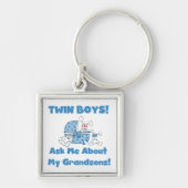 Twin Boys kleinzonen geschenken Sleutelhanger (Voorkant)