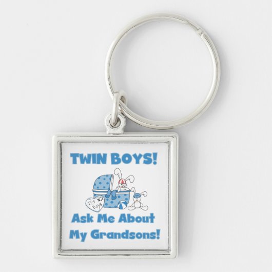 Twin Boys kleinzonen geschenken Sleutelhanger (Voorkant)
