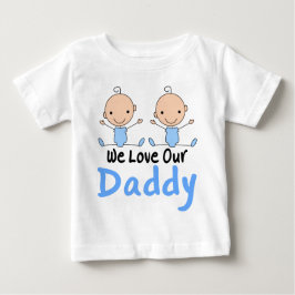 Twin Boys Love Daddy Baby T-shirt
